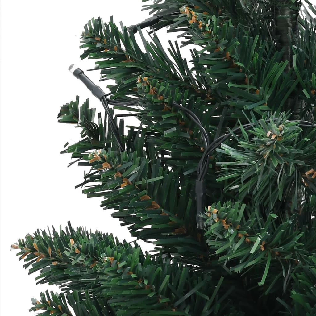 vidaXL Vánoční stromek s LED osvětlením a stojanem zelený 60 cm PVC