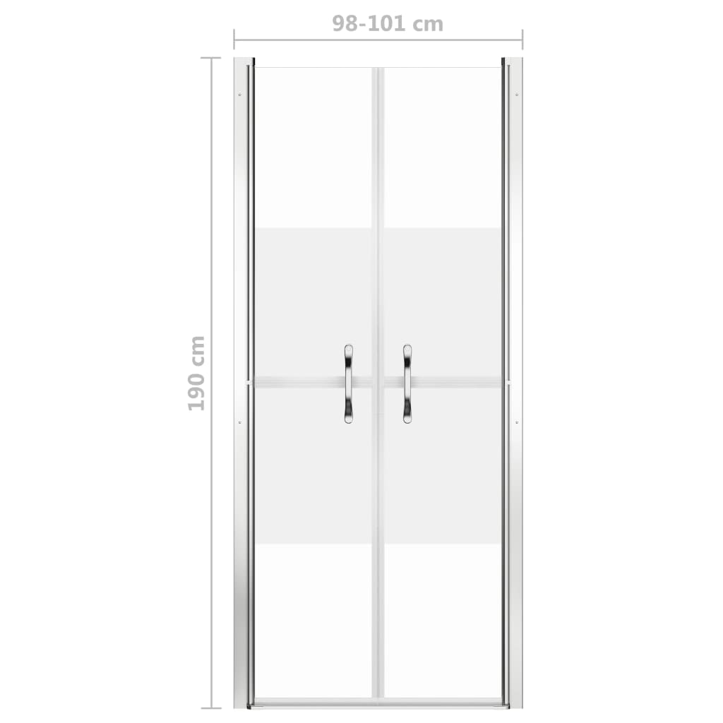 vidaXL Sprchové dveře polomatné ESG 101 x 190 cm