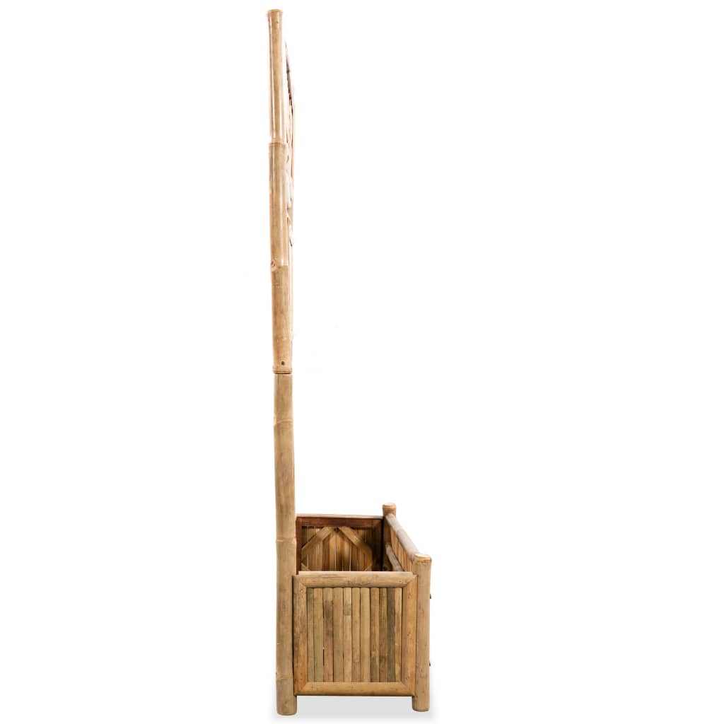 vidaXL Vyvýšený záhon s treláží bambus 70 cm