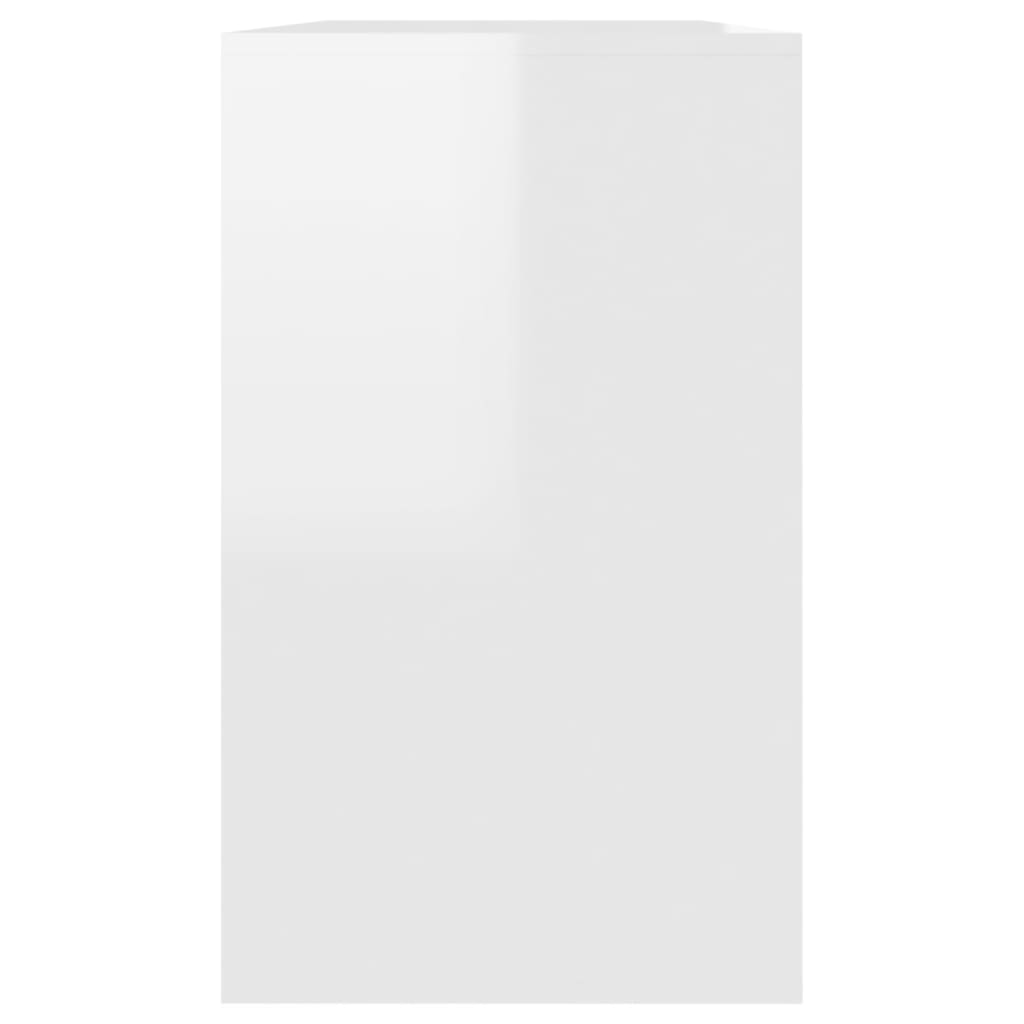 vidaXL Příborník bílý s vysokým leskem 120 x 41 x 75 cm dřevotříska