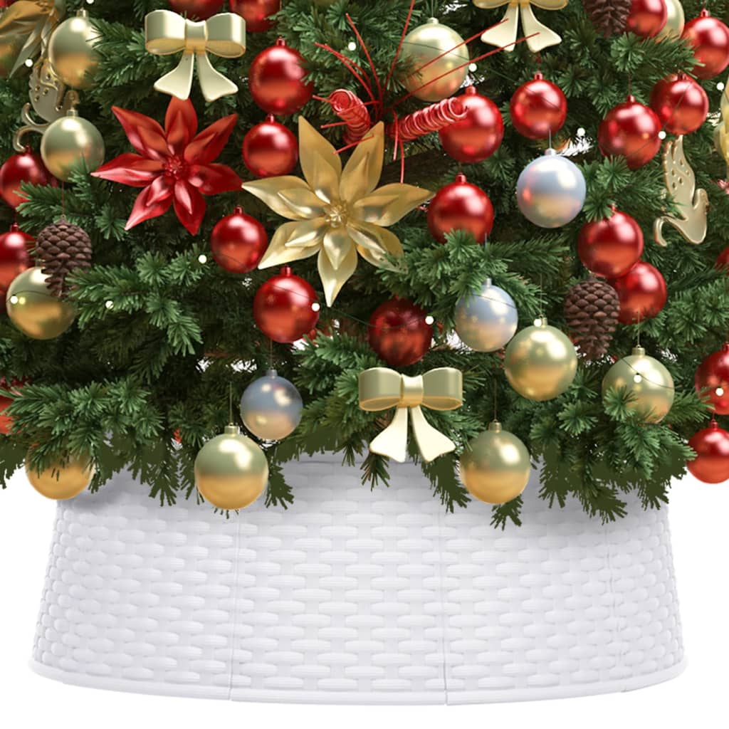 vidaXL Podložka pod vánoční stromek bílá Ø 54 x 19,5 cm