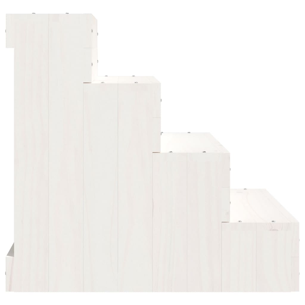 vidaXL Schůdky pro domácí zvířata bílé 40x49x47 cm masivní borovice