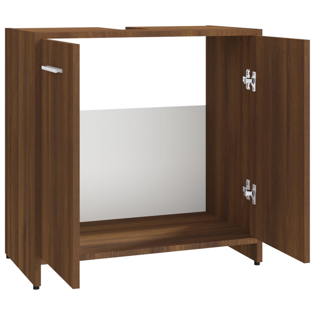 vidaXL Koupelnová skříňka hnědý dub 60 x 33 x 60 cm kompozitní dřevo