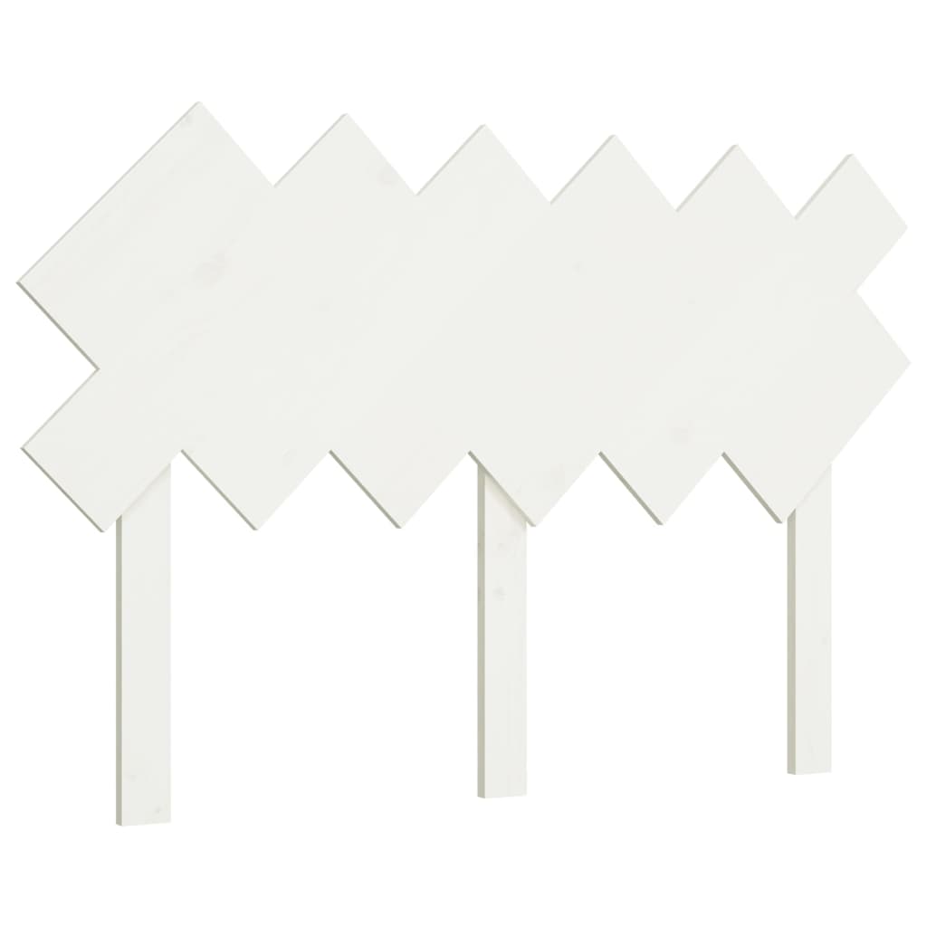 vidaXL Čelo postele bílé 122,5 x 3 x 80,5 cm masivní borovice