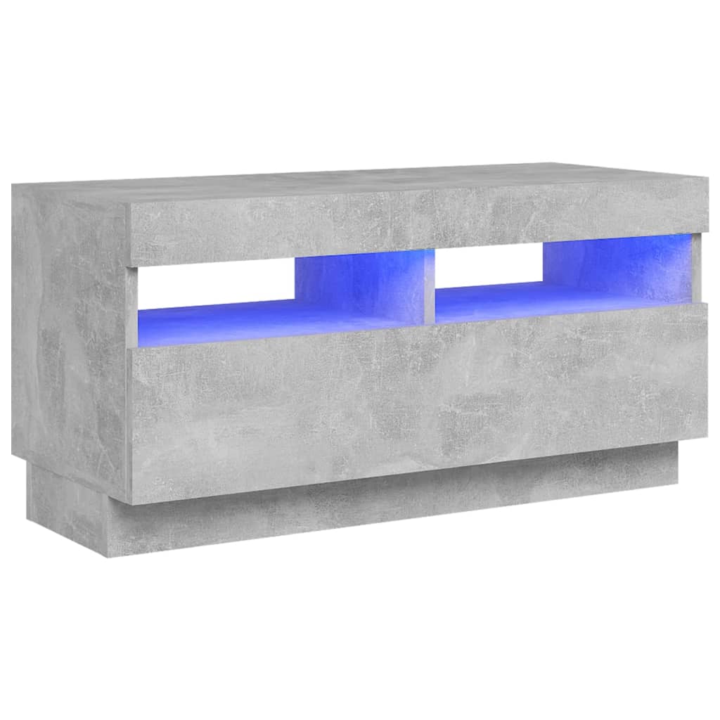 vidaXL TV skříňka s LED osvětlením betonově šedá 80 x 35 x 40 cm