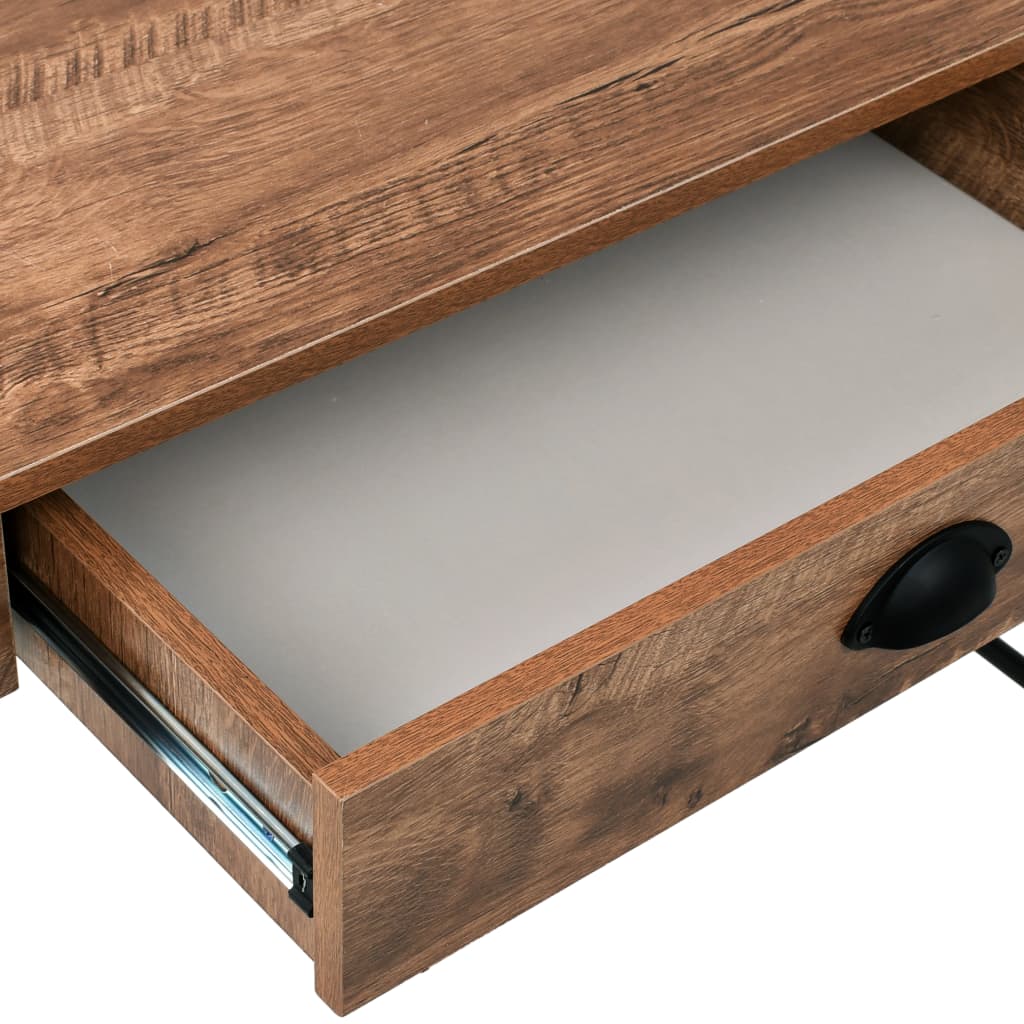 vidaXL Psací stůl se zásuvkou 110 x 55 x 75 cm dubový odstín