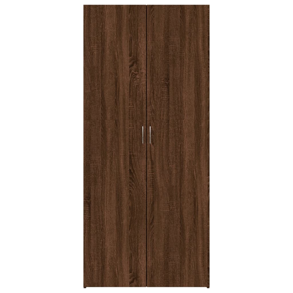 vidaXL Botník hnědý dub 80 x 35,5 x 180 cm kompozitní dřevo