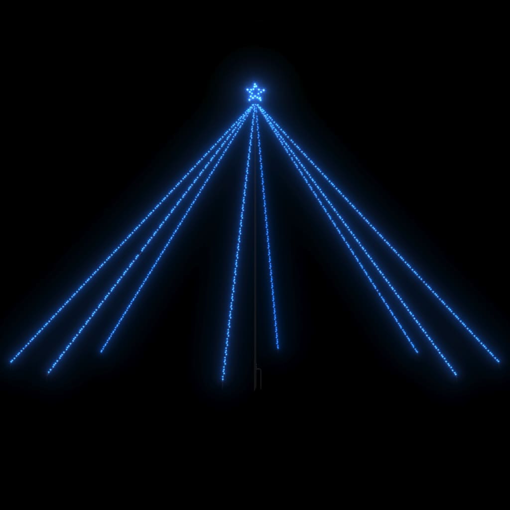 vidaXL Vánoční světelný strom dovnitř i ven 800 LED modrý 5 m