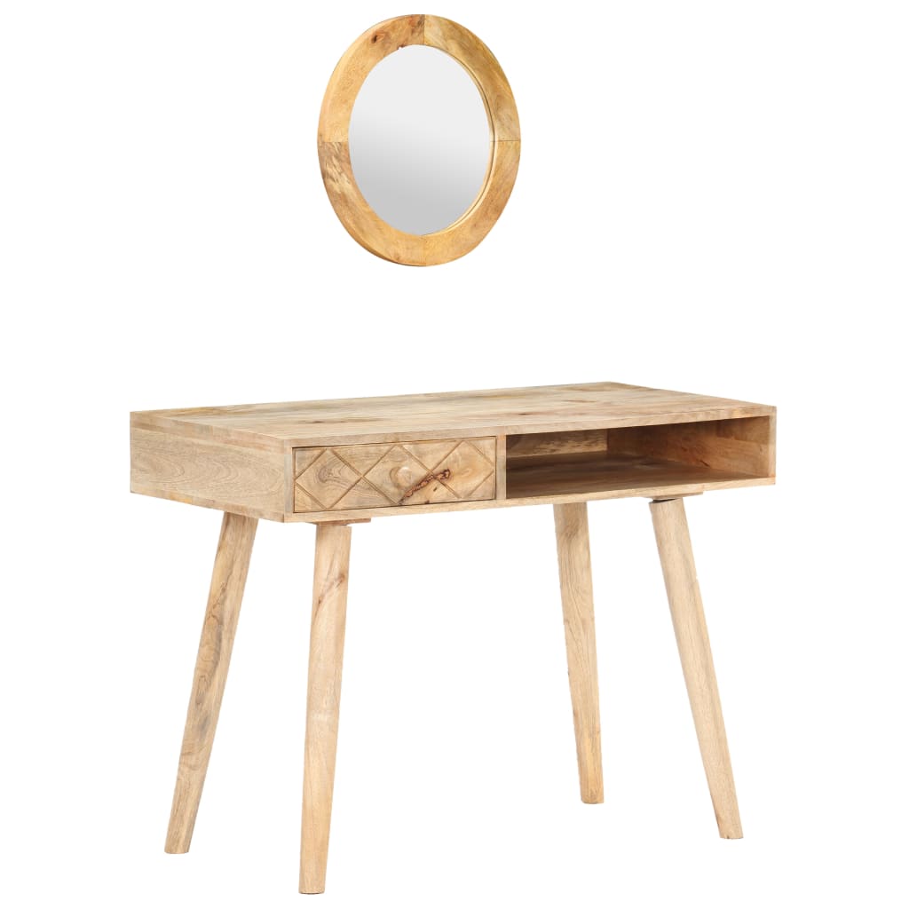 vidaXL Toaletní stolek 100 x 50 x 76 cm masivní mangovníkové dřevo