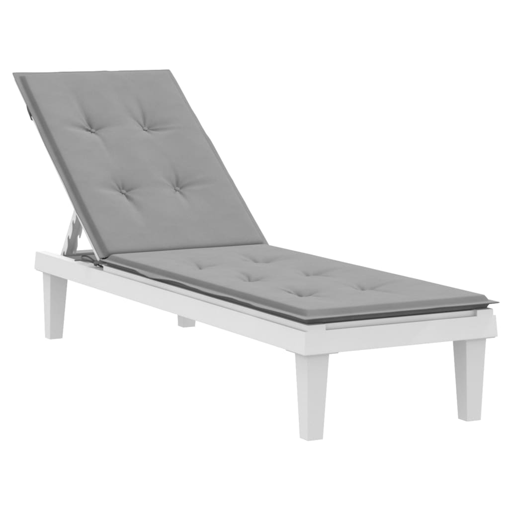 vidaXL Poduška na polohovací židli šedá (75+105) x 50 x 3 cm