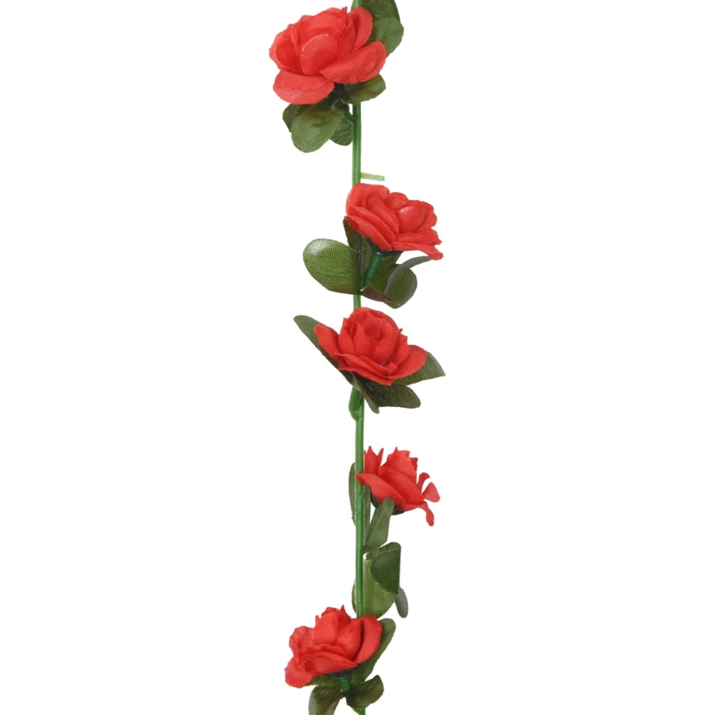 vidaXL Umělé květinové girlandy 6 ks červené 240 cm