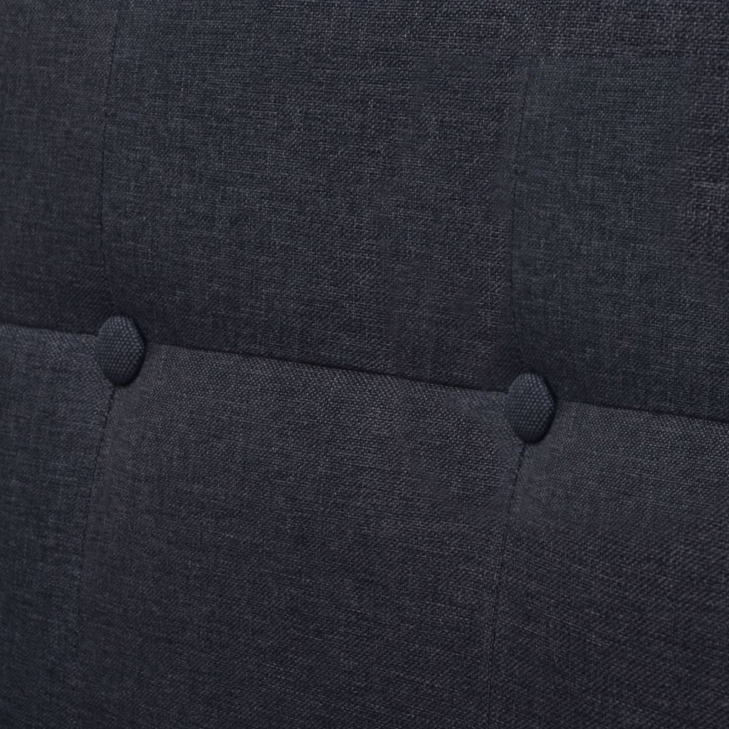 vidaXL 2místná pohovka s ocelovými područkami, textil, tmavě šedá
