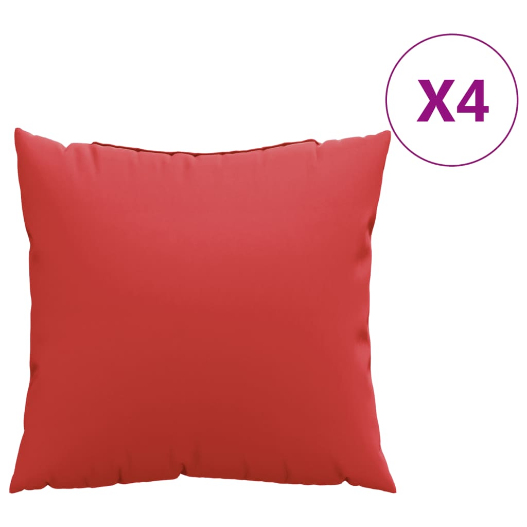 vidaXL Dekorační polštáře 4 ks červené 60 x 60 cm textil