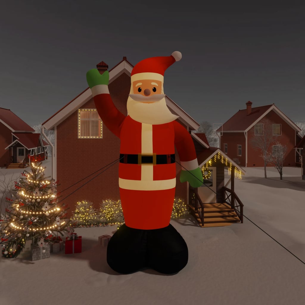 vidaXL Nafukovací Santa Claus s LED diodami 820 cm
