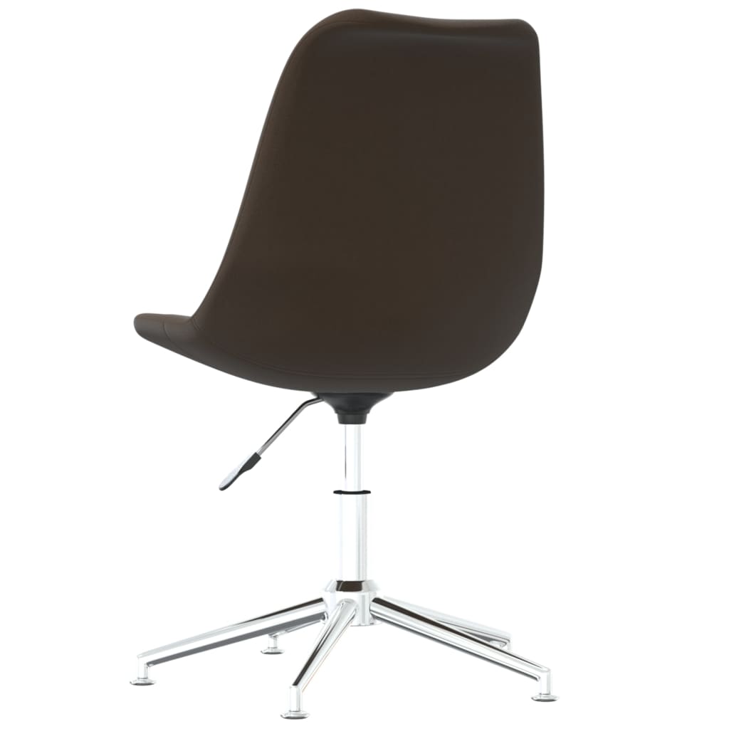vidaXL Otočné jídelní židle 2 ks tmavě hnědé textil