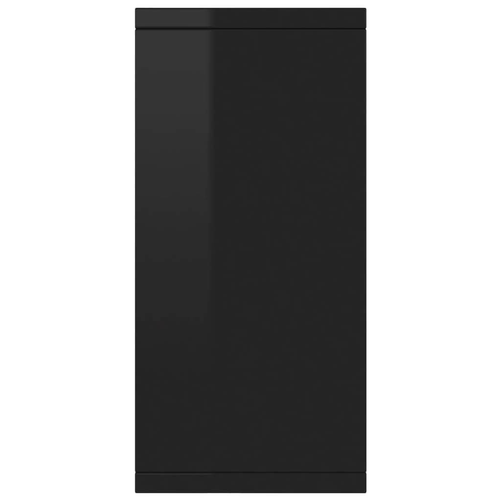 vidaXL Příborník černý s vysokým leskem 88 x 30 x 65 cm dřevotříska