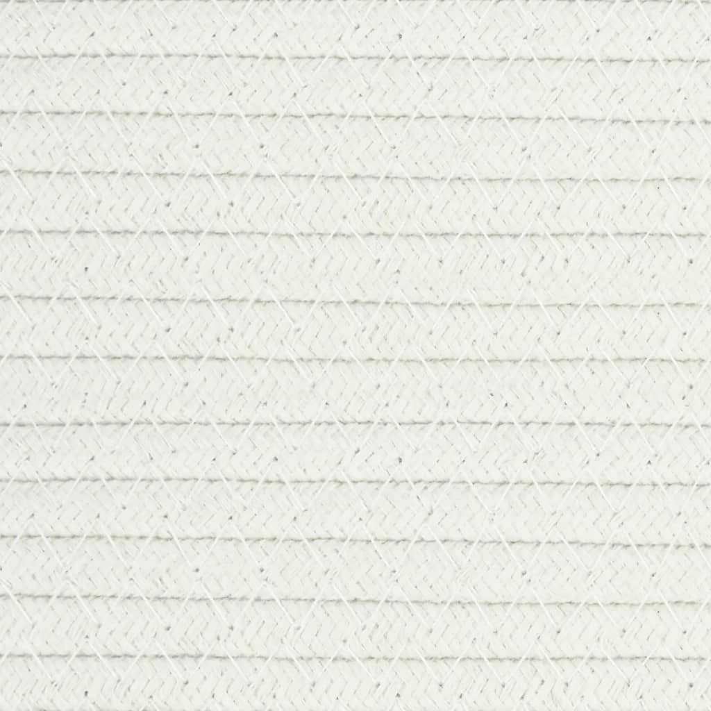vidaXL Úložný koš bílý Ø 40 x 35 cm bavlna