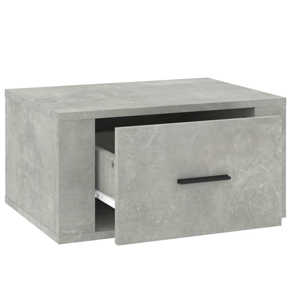vidaXL Nástěnný noční stolek betonově šedý 50x36x25 cm