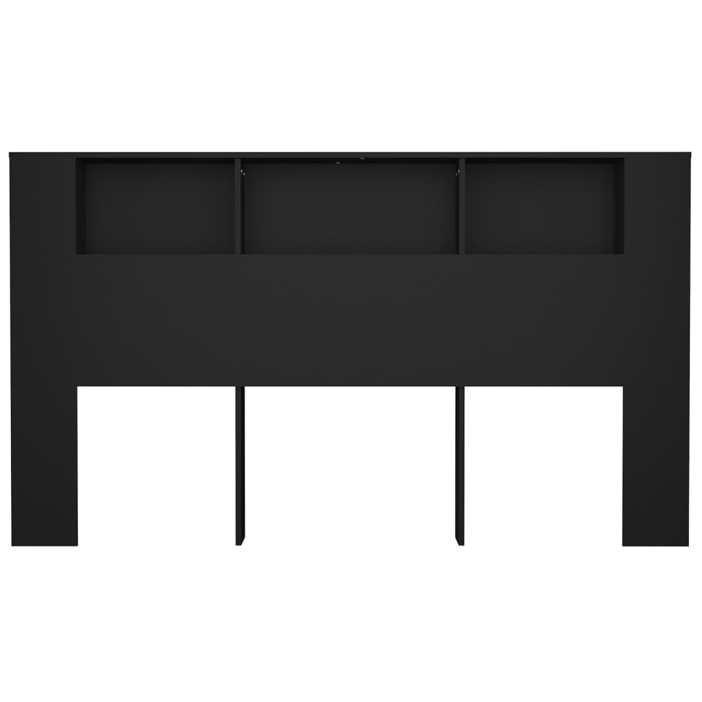 vidaXL Čelo postele s úložným prostorem černé 140 x 18,5 x 104,5 cm