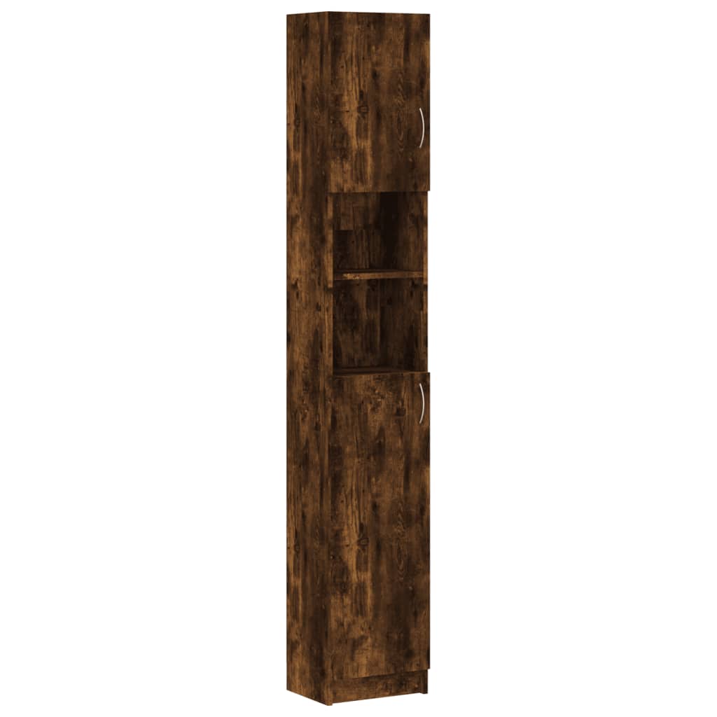vidaXL Koupelnová skříňka kouřový dub 32x25,5x190 cm kompozitní dřevo