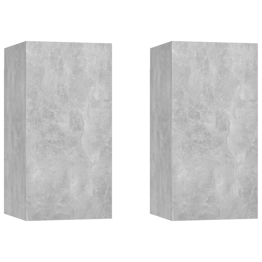 vidaXL TV stolky 2 ks betonově šedé 30,5 x 30 x 60 cm dřevotříska
