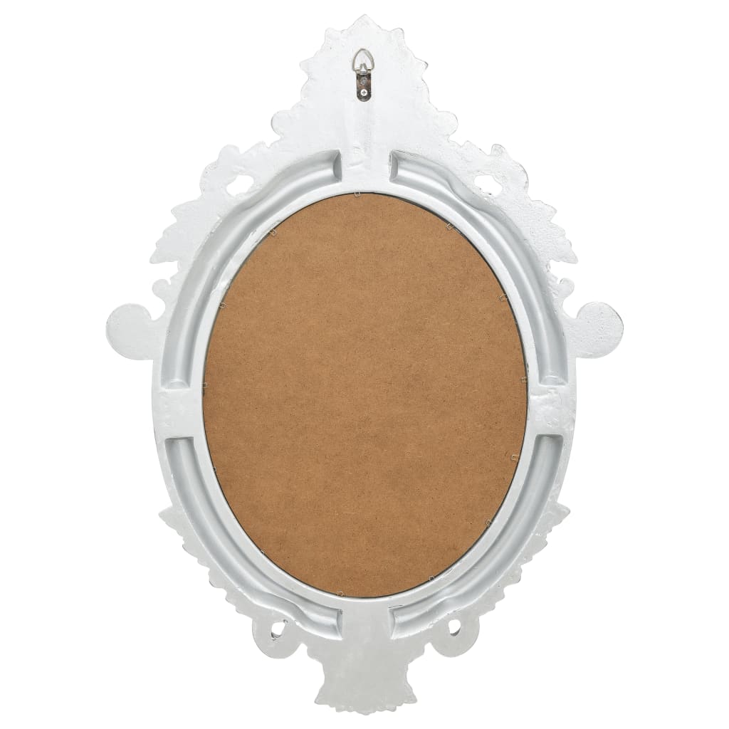 vidaXL Nástěnné zrcadlo zámecký styl 56 x 76 cm stříbrné