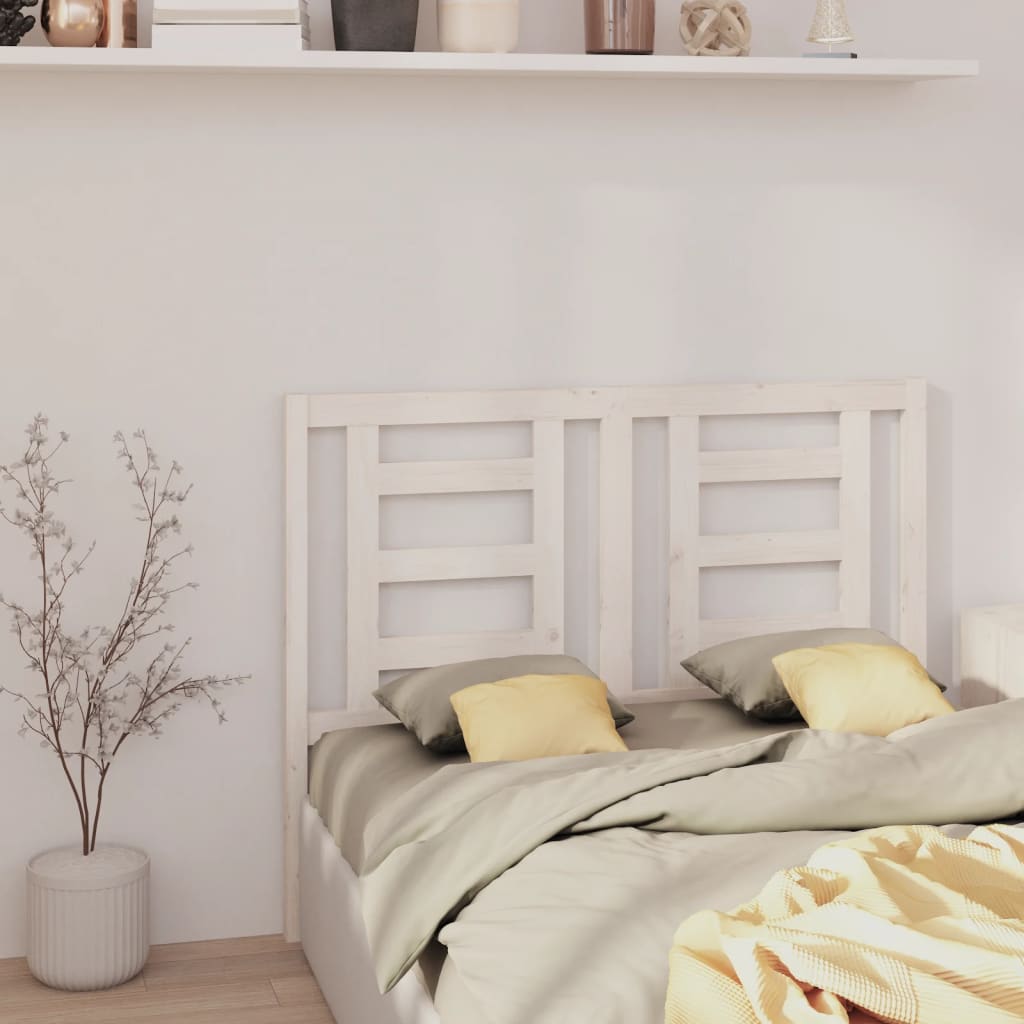 vidaXL Čelo postele bílé 146 x 4 x 100 cm masivní borovice