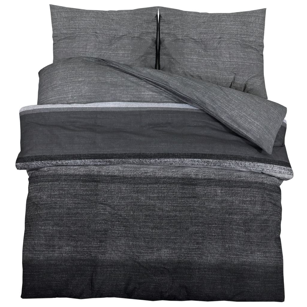 vidaXL Sada ložního prádla tmavě šedá 220 x 240 cm bavlna