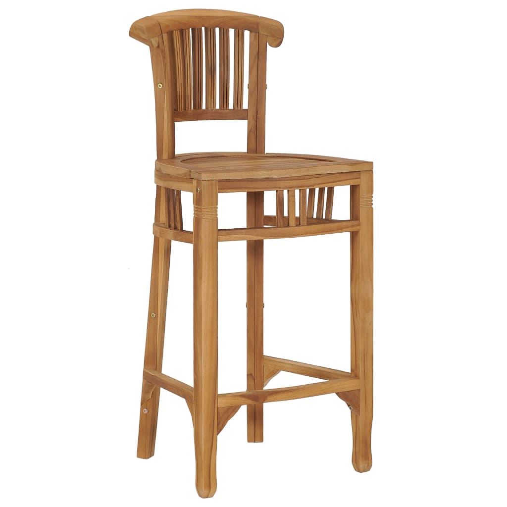 vidaXL Barová židle masivní teakové dřevo